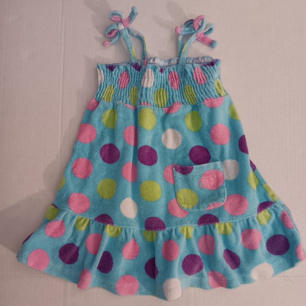 OP Pastel Polka Dot Smock  Dress 24 Months Blue Pink Green White Purple
